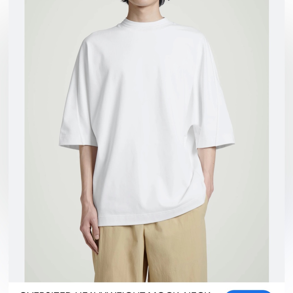 COS mock neck oversized heavyweight cotton Tshirt M